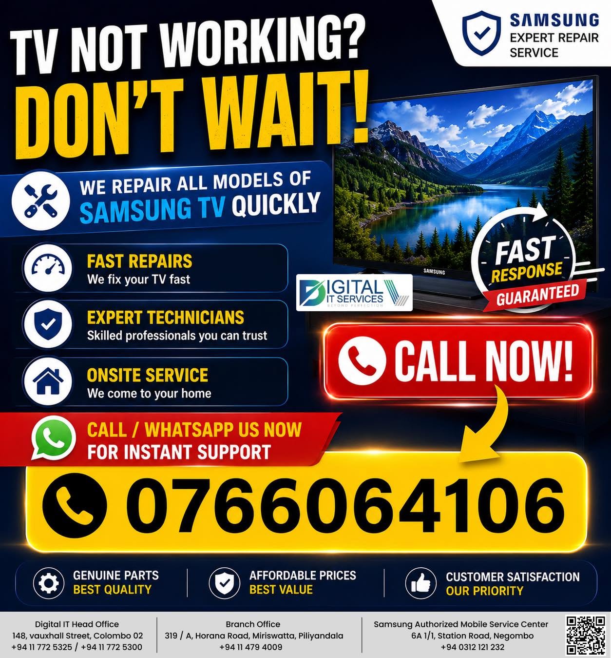 Samsung TV repaired