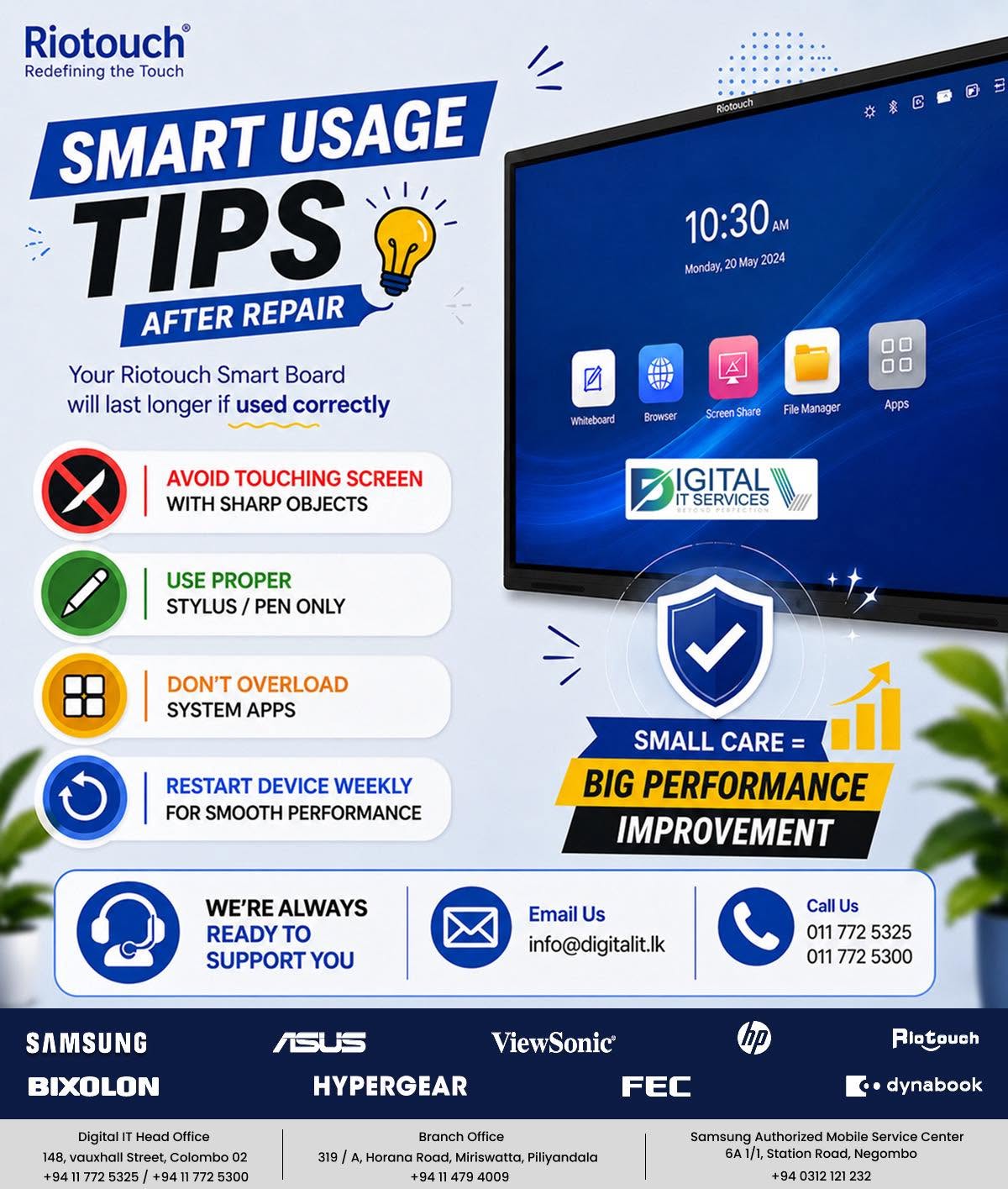 Smart care today = better performance tomorrow