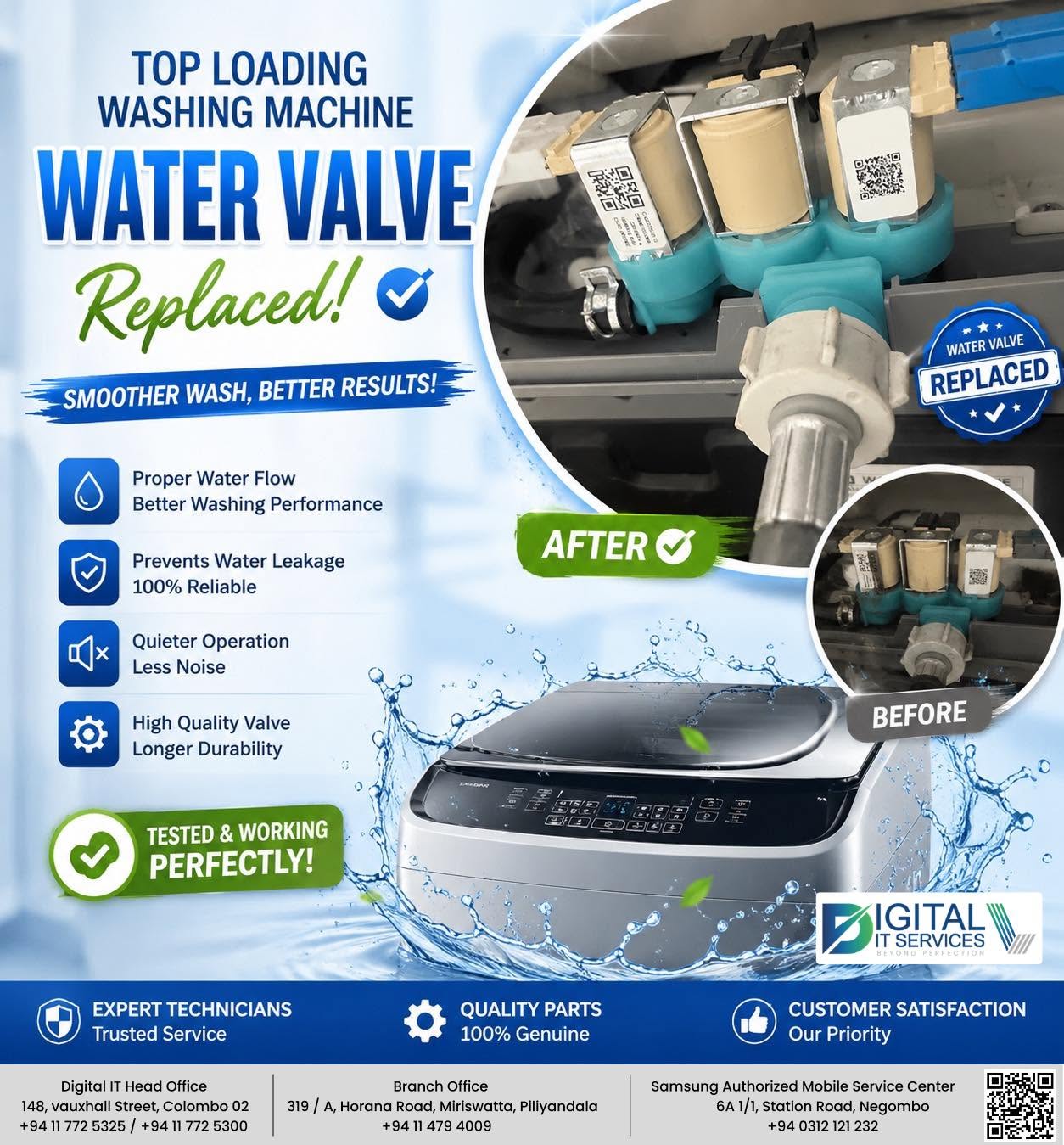Washing Machine Water Valve Replaced